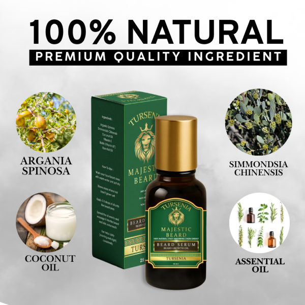 Majestic Beard Serum Pertumbuhan Jambang 100% Semulajadi - Image 2